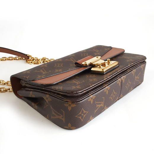 【95新】LV路易威登M46127老花拼焦糖棕色Marceau马尔索链条单肩包女士160326AK33 商品图7