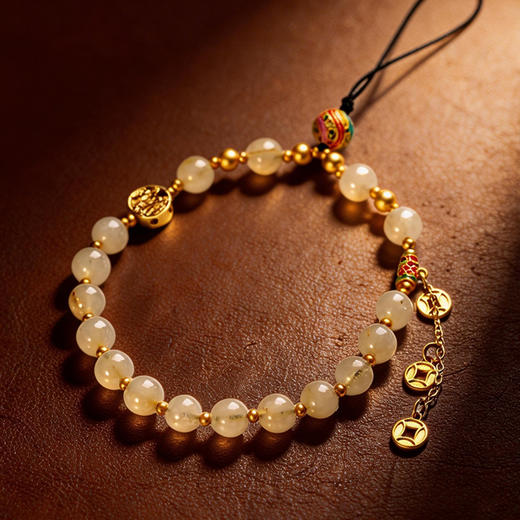 「金币多多」金发晶挂绳手机链相机防丢挂饰安全绳 商品图1