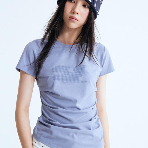 CryingCenter凉感系列2026新配色渐变logo褶皱收腰上衣 哭喊中心 商品图2