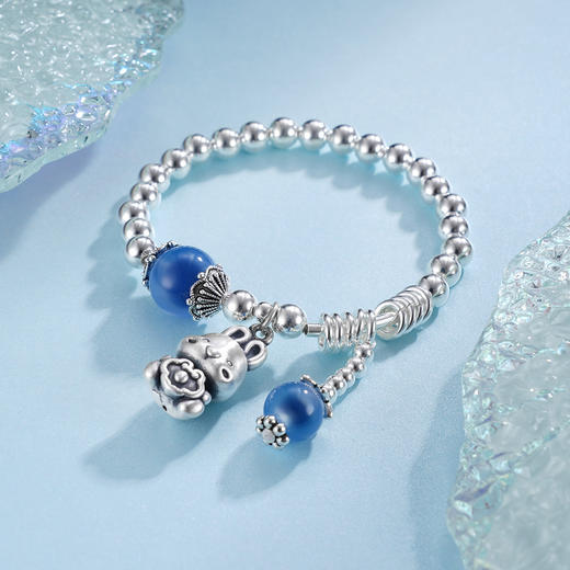 子佩集S925银【多乐兔】糖心玛瑙手串【KDFSL008】【KDFSL008-1】儿童手链2509 商品图4