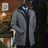 春季新款男士强捻羊毛防泼水连帽风衣 商品缩略图0