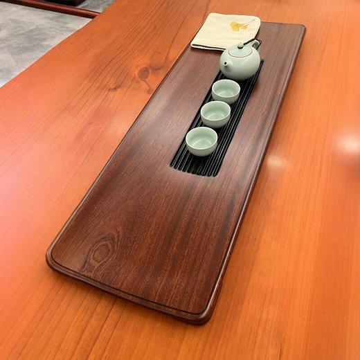 文雅茶盘/北美黑胡桃木茶盘家用高端实木日式干泡台排水茶台简约 商品图1