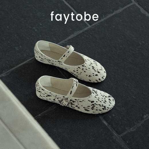 FAYTOBE 无羁芭蕾玛丽珍马毛浅口单鞋舒适羊皮通勤一脚蹬 商品图5