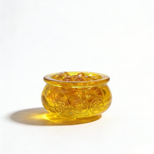 迷你桌面小摆件招财琉璃聚宝盆送朋友伴手礼桌面稳定器工位搭档 商品图0