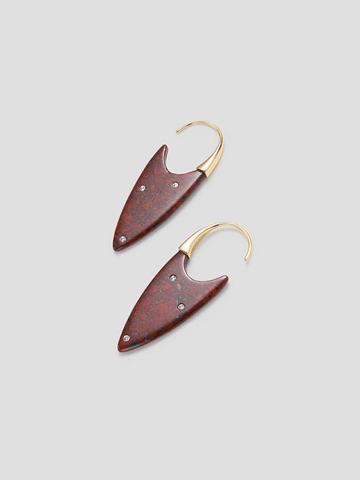 ANATTA｜E-C06-RDST Drop Earrings [ 标准版 红玛瑙 耳环 ]【循Countinuum Line】 商品图1
