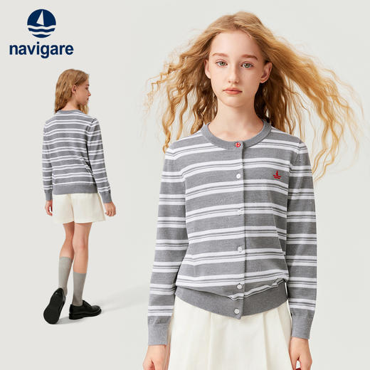 【120-165】【纳维凯尔】Navigare意大利小帆船女童春秋款针织衫外套 商品图3