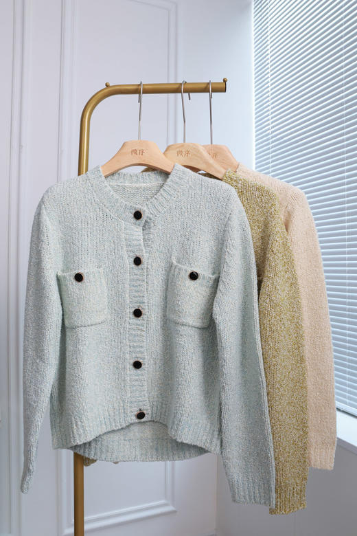 春日柔序|温柔香风贴袋针织开衫 商品图8