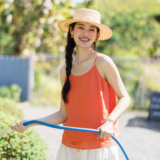 特绽放150朵/双层不露吊带*纯苎麻轻薄双层防透可调节打底背心女 商品图1