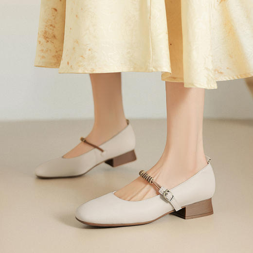 法式复古玛丽珍单鞋一字扣优雅百搭显瘦通勤必备 商品图1
