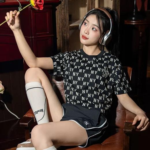 MLB满印老花印花系列短款T恤女士短袖 MLB1308 商品图2