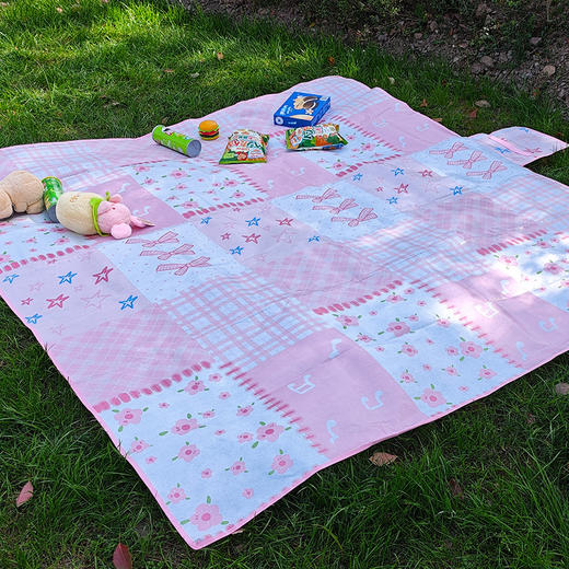 【出游常备❗️可折叠野餐垫】亲肤柔软，可折叠收纳！野外露营户外野炊垫防水加厚手提式户外防潮垫春游沙滩垫L 商品图2