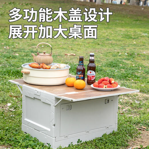 自营（北京董礼）-汉乐美途大号置物箱HL-1208展开尺寸：50*34*30CM   收纳尺寸： 50*34*9CM 商品图6