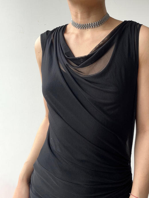 SIJIA｜SS2685 黑色网纱连衣裙 商品图8