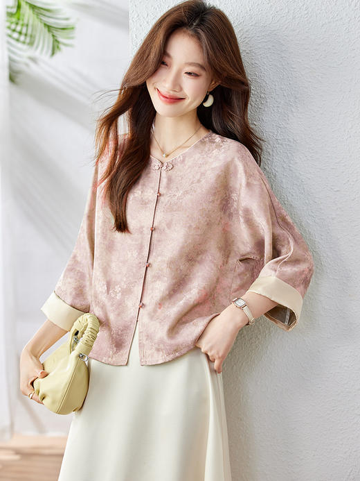 新中式晕染盘扣上衣，两大神仙配色，承包春日所有温柔【7天内发货】 商品图3