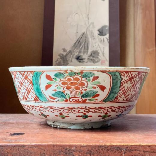漳州窑红绿彩绘花鸟碗，顺丰包邮 商品图14
