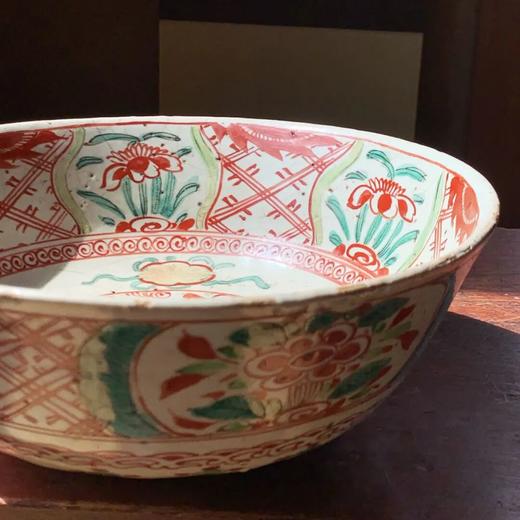 漳州窑红绿彩绘花鸟碗，顺丰包邮 商品图13