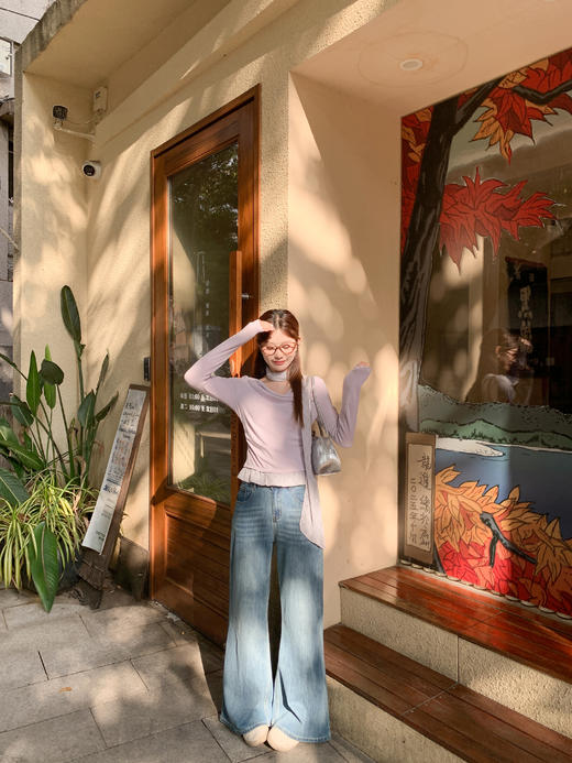 <曾小咸推荐>3.21现货秒杀 ！微信超特价！韩系荡领斜领长袖t恤 日常159.99 立减90 秒杀69.99！！ 商品图5