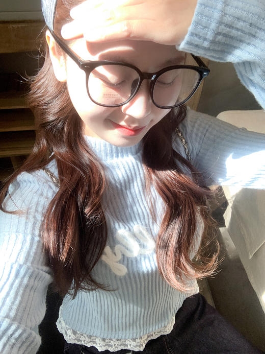 <曾小咸推荐>3.22现货秒杀 ！微信超特价！韩系蕾丝边针织衫t 日常119.99 立减60 秒杀59.99！！ 商品图5