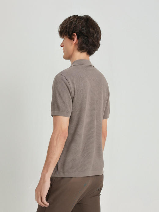 callisto藏青长绒棉弹力贝壳花型开衫T恤 商品图9