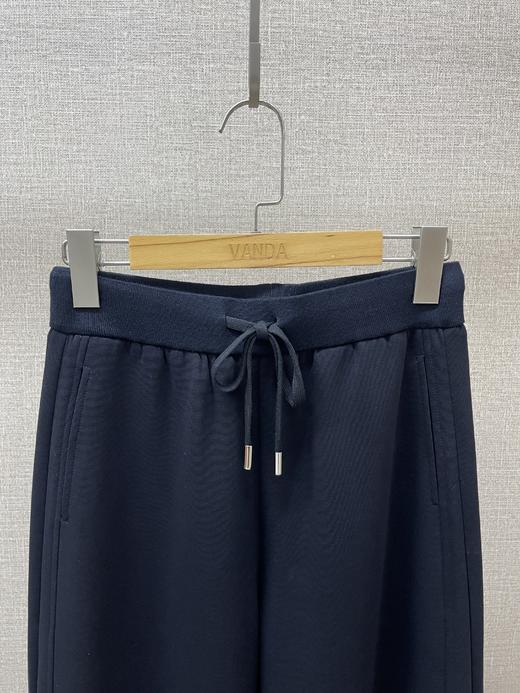 藏青色直筒弯刀裤 商品图3