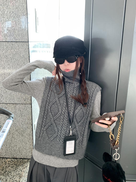 <曾小咸推荐>3.22现货秒杀 ！微信超特价！两穿高领毛织马甲背心 日常169.99 立减90 秒杀79.99！！抽绳直筒西装裤（加厚）秒杀89.99！！ 商品图8