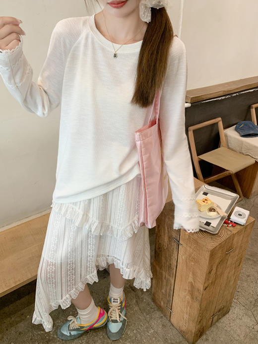 <曾小咸推荐>3.21现货秒杀 ！微信超特价！韩系花边长袖防晒T恤 日常149.99 立减80 秒杀69.99！！ 商品图6