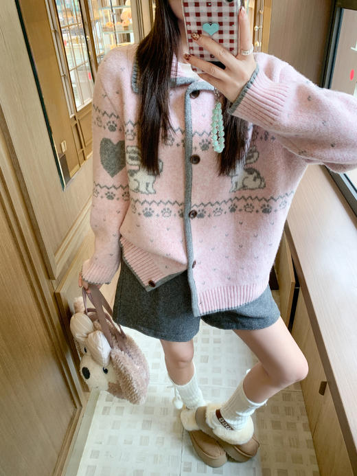 <曾小咸推荐>3.22现货秒杀 ！微信超特价！韩系撞色翻领毛衣开衫  日常189.99 立减100 秒杀89.99！！毛呢短裤秒杀59.99！ 商品图6