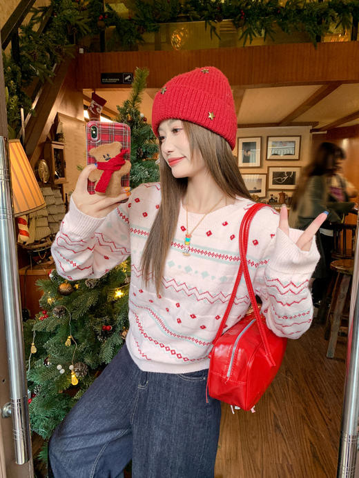 <曾小咸推荐>3.22现货秒杀 ！微信超特价！浅粉色提花毛衣 日常189.99 立减100 秒杀89.99！！ 商品图7