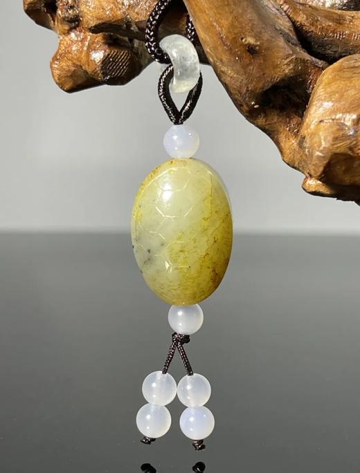 金沁籽料白玉龟壳型勒子，顺丰包邮 商品图2