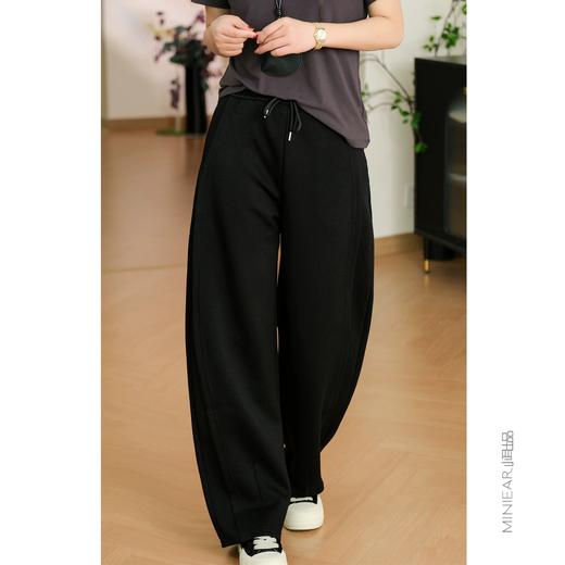 直发【2602】云朵棉·裸感空气·松紧腰侧边缝休闲裤不易皱的弯刀裤 商品图3