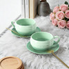 💕品牌直发！！！雅致生活｜🌈【德世朗暖阳系列陶瓷杯碟套装DFS-TZ857-6A-GN】，解锁日常小美好‼️‼️ ✅线条浮雕设计 ✅匠心陶瓷 ✅磨砂防滑底缘 ✅渐变时尚元素🔝 商品缩略图2