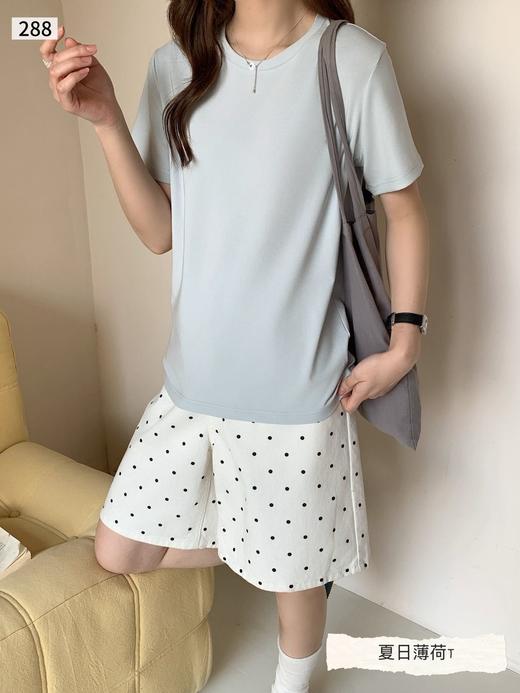 🌸夏日新品【骆柒柒288夏日薄荷T】来啦🥰🥰 关于面料:✨此款t是采用莱赛尔和氨纶组合而成 💧触感舒适：莱赛尔纤维从天然木浆提取，🌟触感细腻轻柔 商品图2