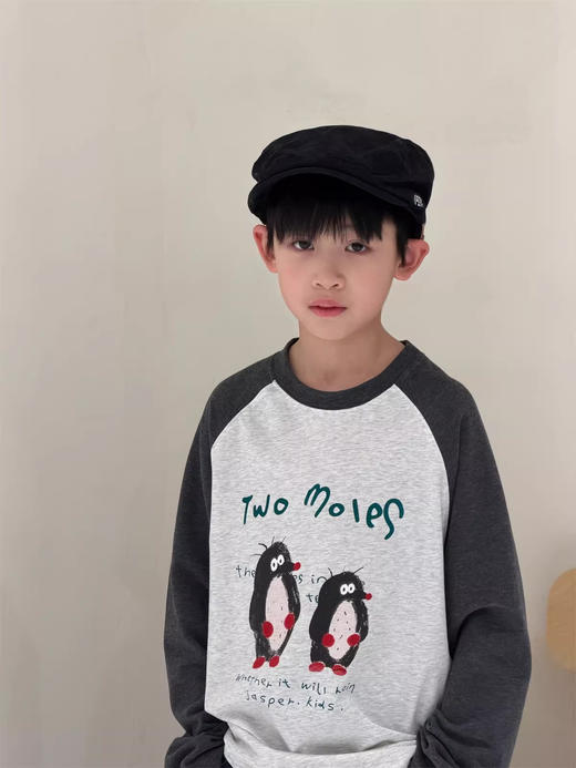 🤟初春必备🆗【吉米故事▪两只鼹鼠⁭撞色插肩袖T➕卡通小马卫裤】~软软糯糯的☁️能从初春穿到初夏 👍👍❗春天气息太浓郁啦~出门直接就是回头率百分之200❗❗ 商品图3