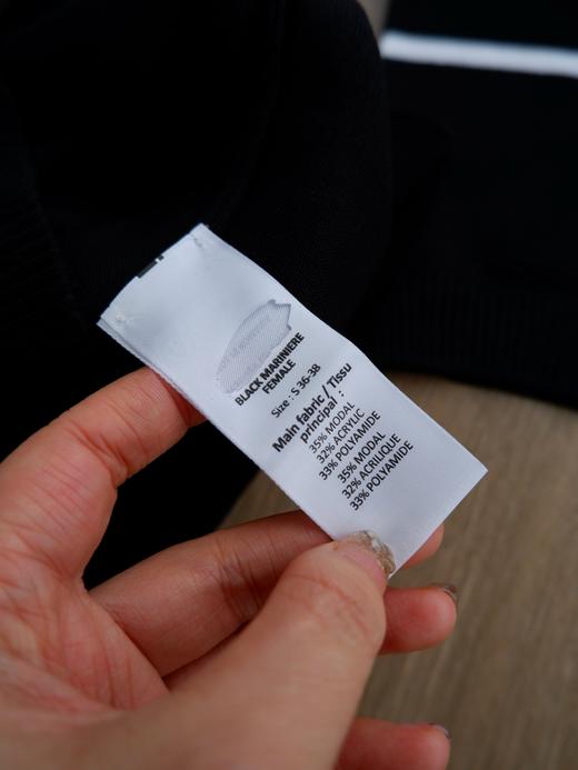 直发【剪标款】出口订单 经典条纹，显瘦百搭圆领九分袖针织衫t恤 商品图4