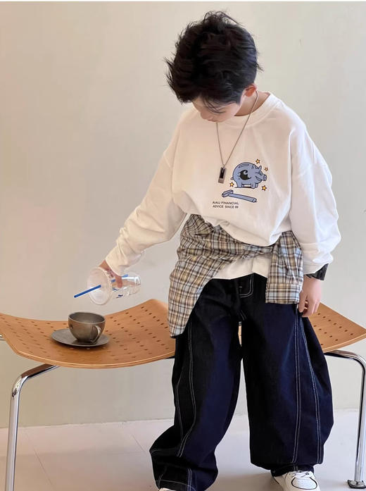 🌼入春【吉米故事▪韩系慵懒风男童合集】！家有儿子的都给我冲‼️谁穿谁可爱的韩系童趣实穿系列！一件难求系列！💕没有一个孩子能拒绝的穿搭模板！ 商品图5