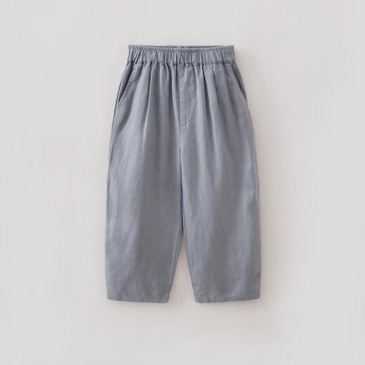 马克珍妮100%亚麻男童清凉萝卜裤2026年夏装新款560977 商品图1