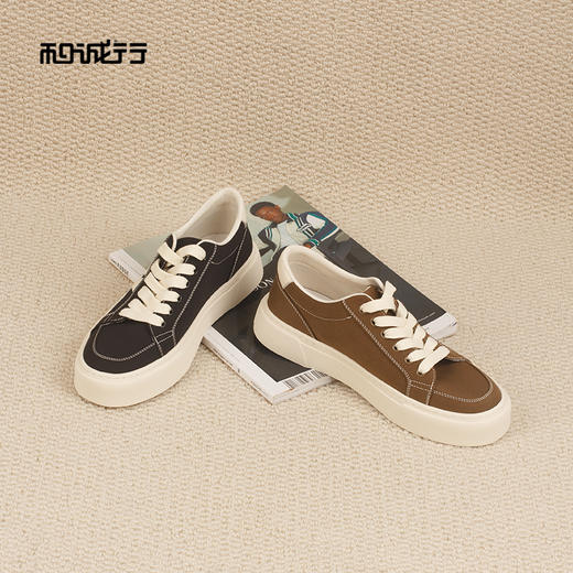 和诚行2026春季新款高级感复古百搭厚底时尚百搭运动男式休闲鞋0930279 商品图3