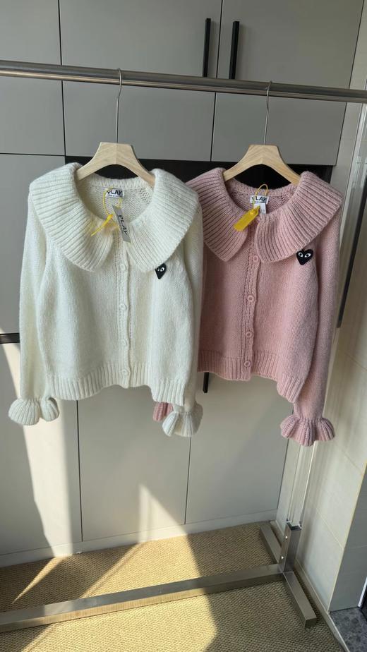 F032078温柔甜美日系少女风日常通勤百搭大翻领针织开衫 商品图0