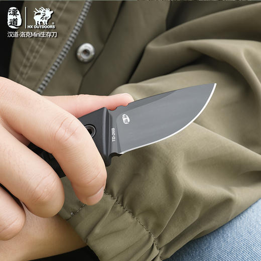汉道DC53钢洛克mini户外刀多功能刀露营直刀手把肉小刀菜刀生存刀 商品图13