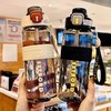 新品上新【1200ML一盖双饮水杯】大容量运动水杯 男生女生高颜值塑料杯 儿童学生夏季户外健身带吸管杯子 商品缩略图1
