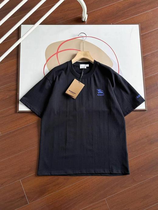 F032092春夏新品简约纯色宽松圆领刺绣情侣款短袖T恤 商品图7