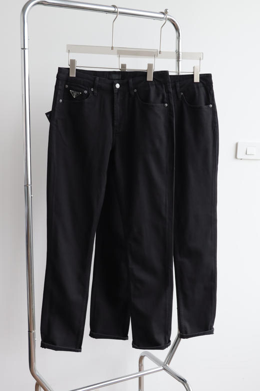 26 P.R.D 水洗黑色微弹力 小直筒牛仔裤 NZK261 商品图2