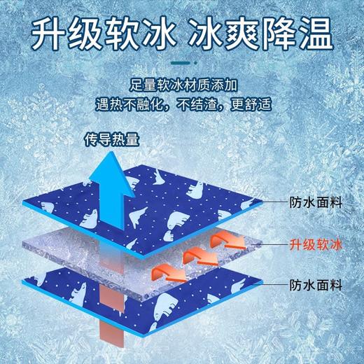 【夏日常备❗️新升级软冰冰垫】清凉降温，快速清凉，凉而不冰超舒服！夏季坐垫凉垫汽车水垫降温宠物冰凉垫子免注水凝胶学生水床垫 商品图3