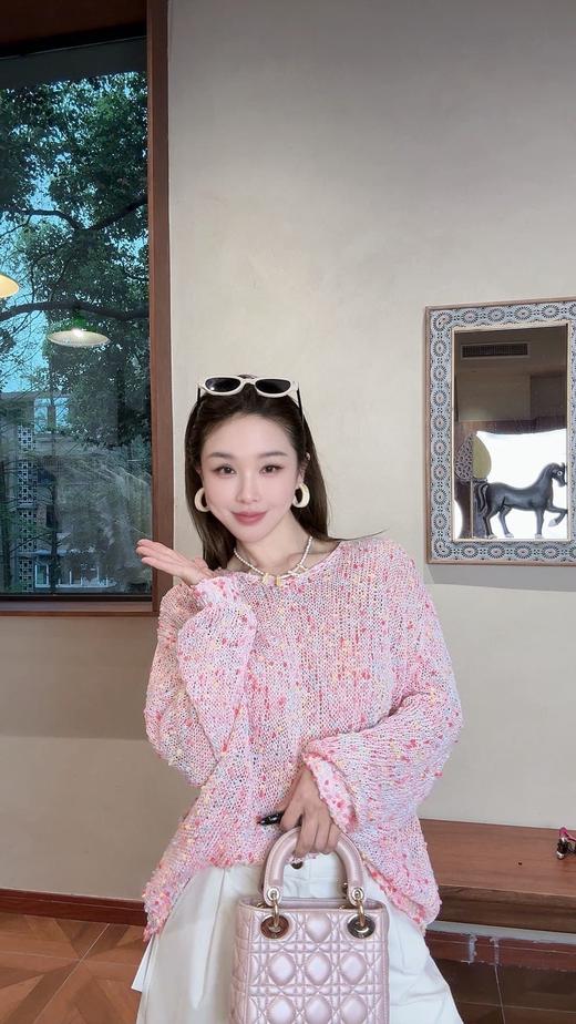 PIANAI冷小姐# 彩色圆领套头针织罩衫 商品图1