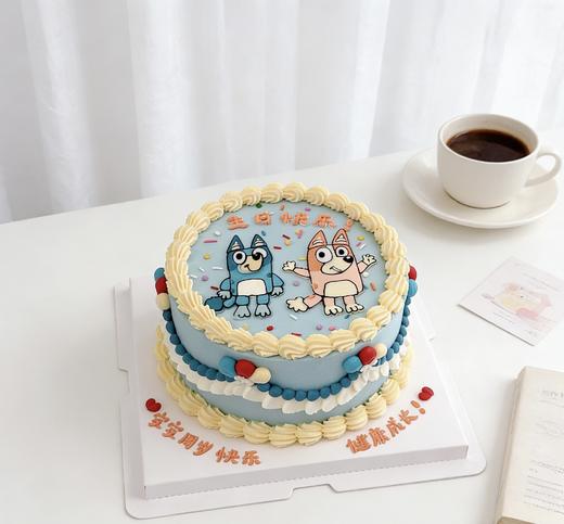 布鲁伊Bluey手绘卡通蛋糕-低糖处理无添加 商品图4