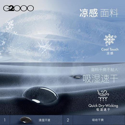 G2000男时SS26商场新款【吸湿速干/凉感/易去污】商务通勤西裤61153665 商品图3