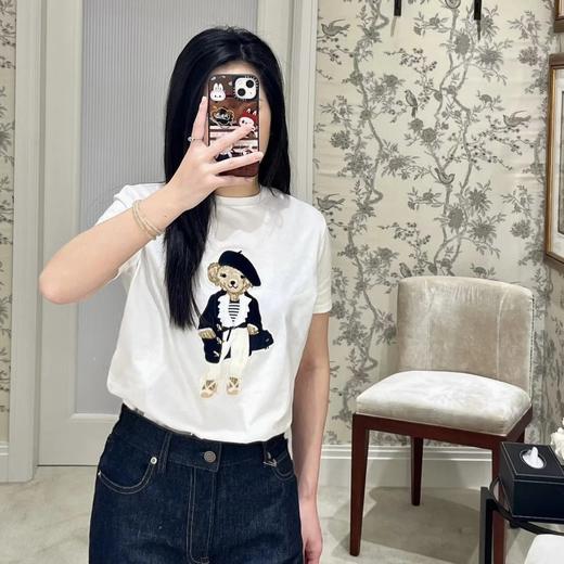 人手福利款   紫标小熊T    埃及长绒棉  小熊刺绣短袖T恤 商品图3