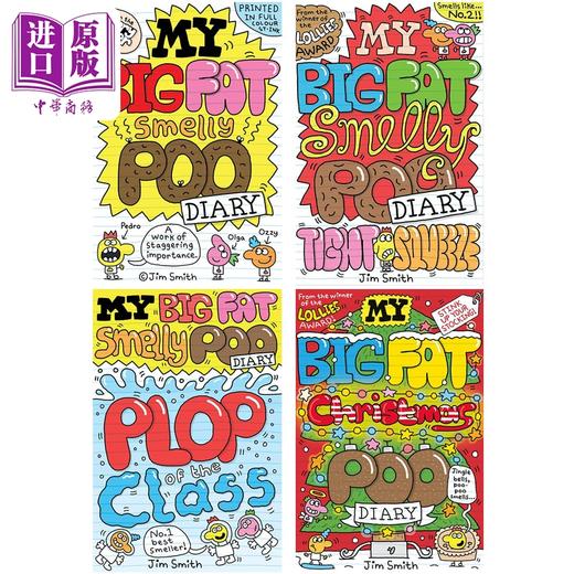 预售 【中商原版】我臭便便日记 共4册 My Big Fat Smelly Poo Diary 英文原版 小初文学 儿童搞笑漫画故事书 图画图像小说 7岁以上 商品图1