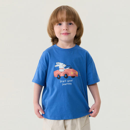 马克珍妮冒险动物园男童亲肤纯棉T2026年夏装新款560962 商品图1