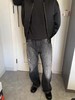 F032091泼墨涂鸦男女同款复古水洗做旧直筒微喇牛仔裤 商品缩略图11
